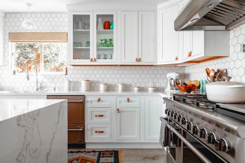 Bright American kitchen
